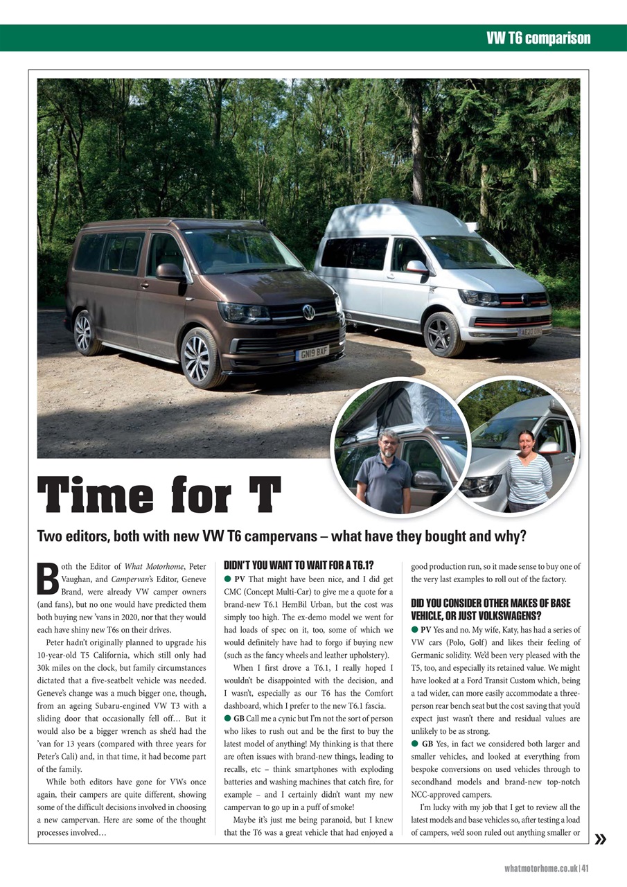 What Motorhome magazine Preview Pages