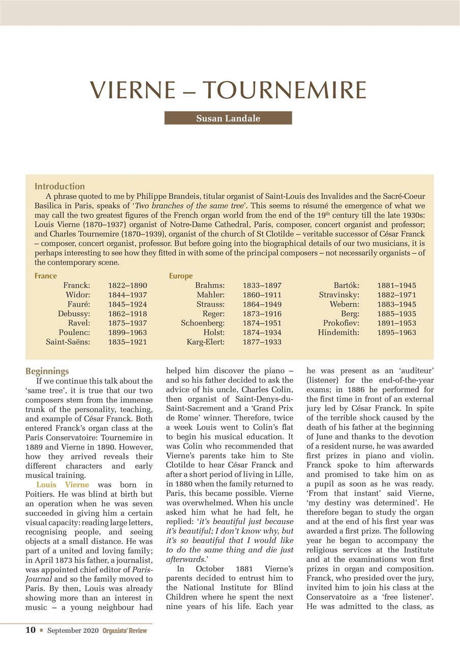 Organists' Review Preview Pages