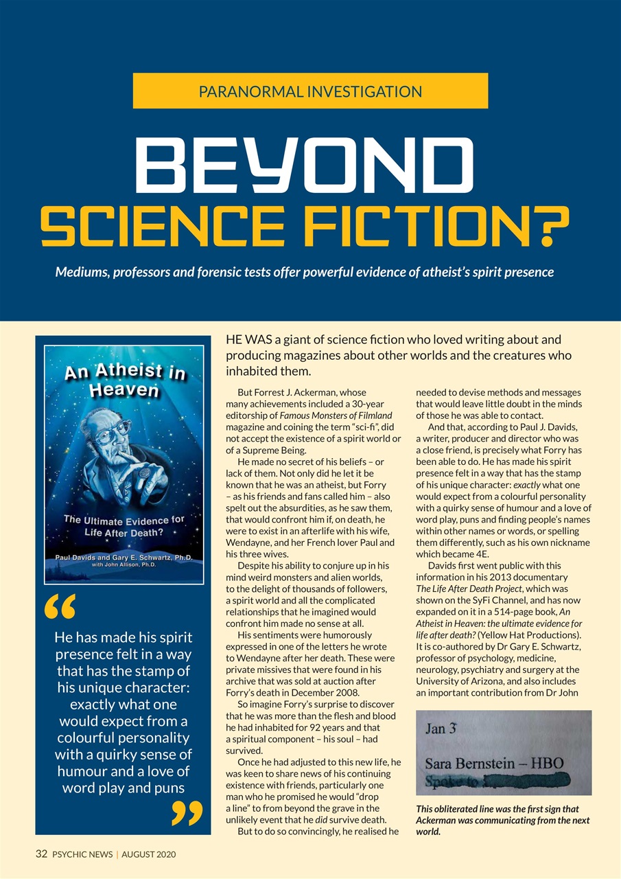 Psychic News Preview Pages
