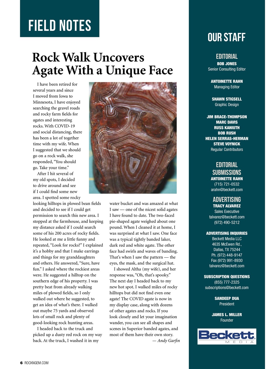 Rock&Gem Magazine Preview Pages