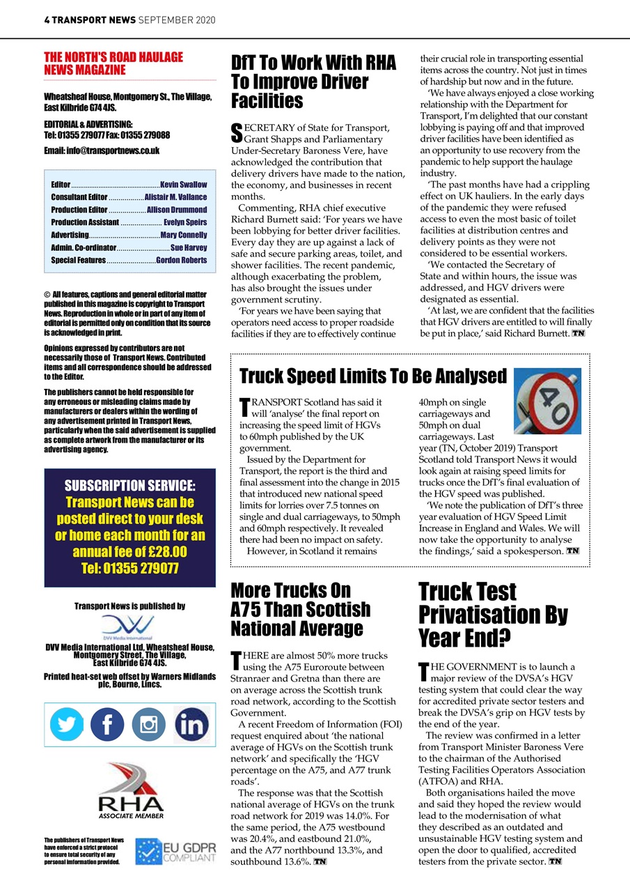 Transport News Preview Pages