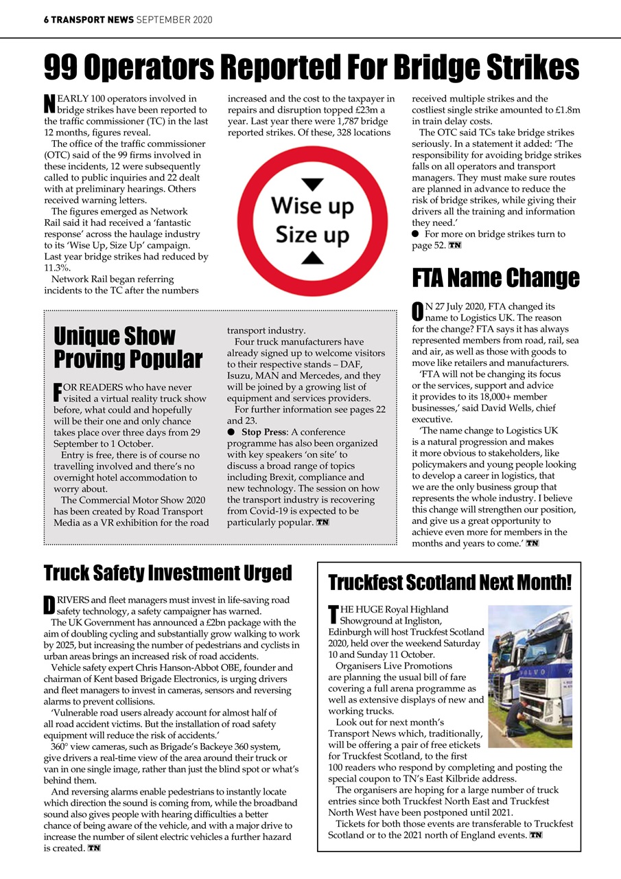 Transport News Preview Pages