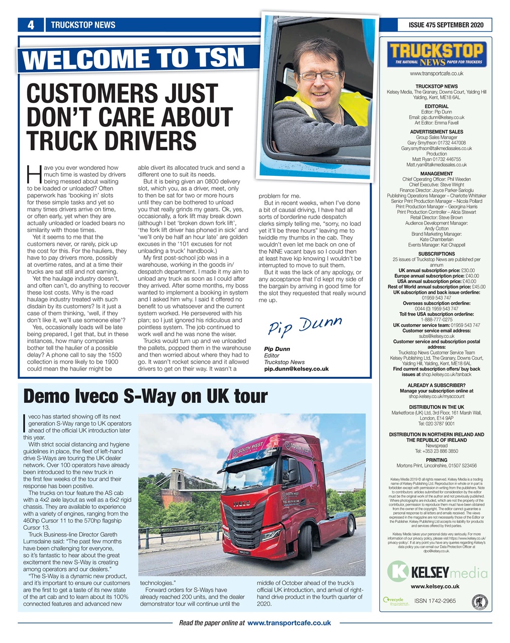 Truckstop News Preview Pages