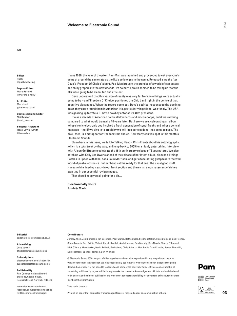 Electronic Sound Preview Pages