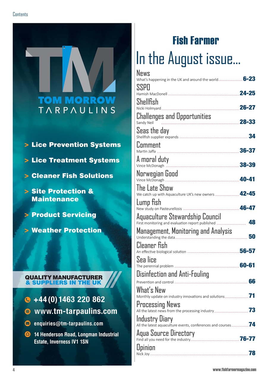 Fish Farmer Magazine Preview Pages