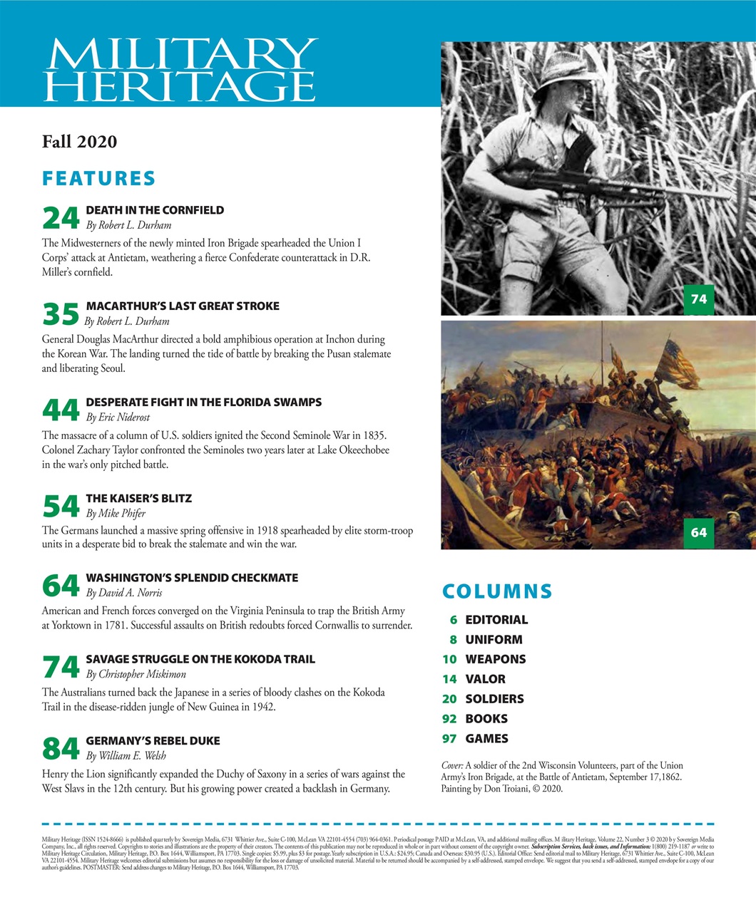 Military Heritage Preview Pages