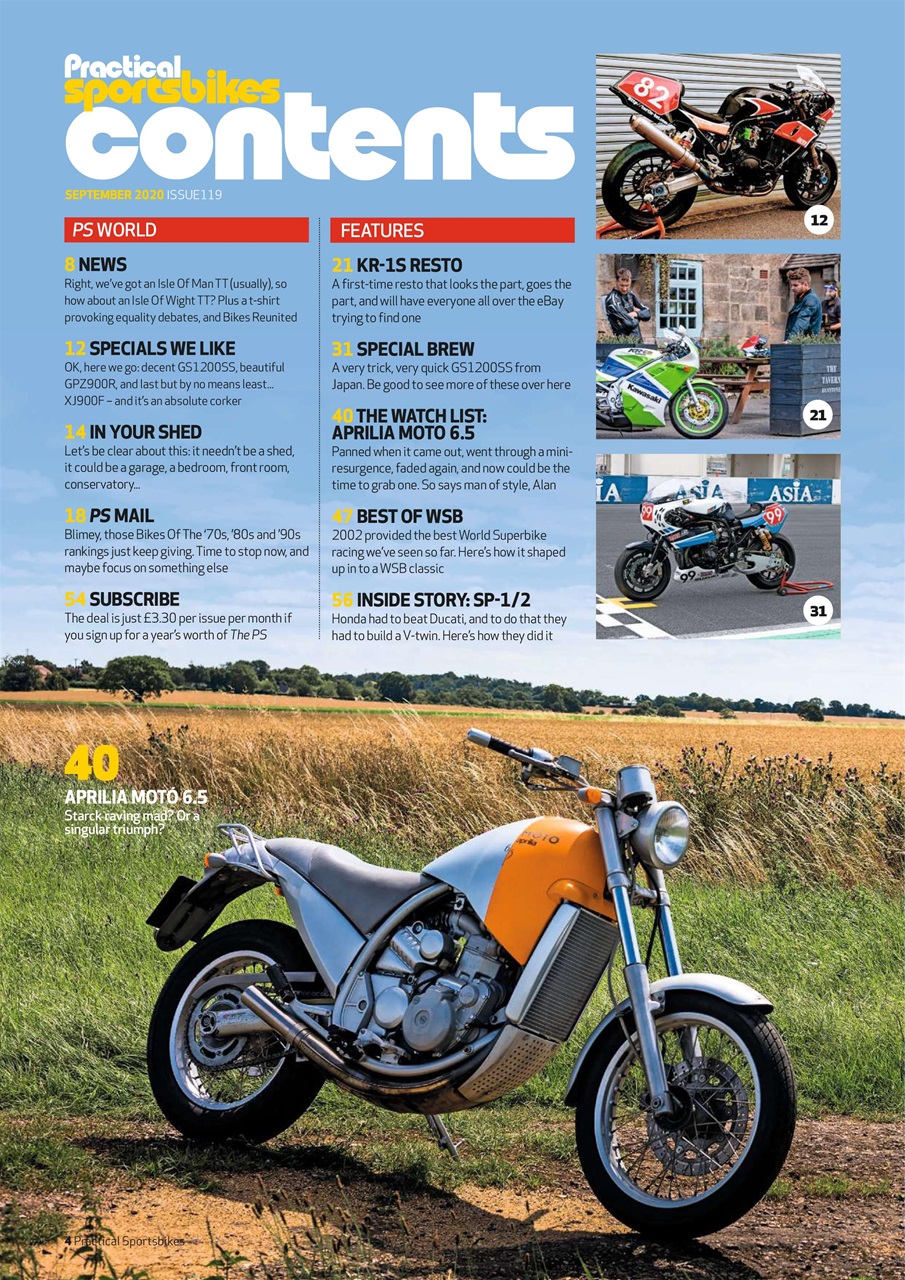Practical Sportsbikes Preview Pages