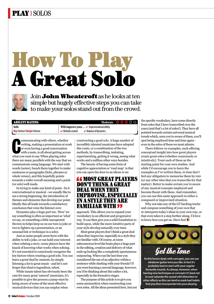 Guitar Techniques Preview Pages