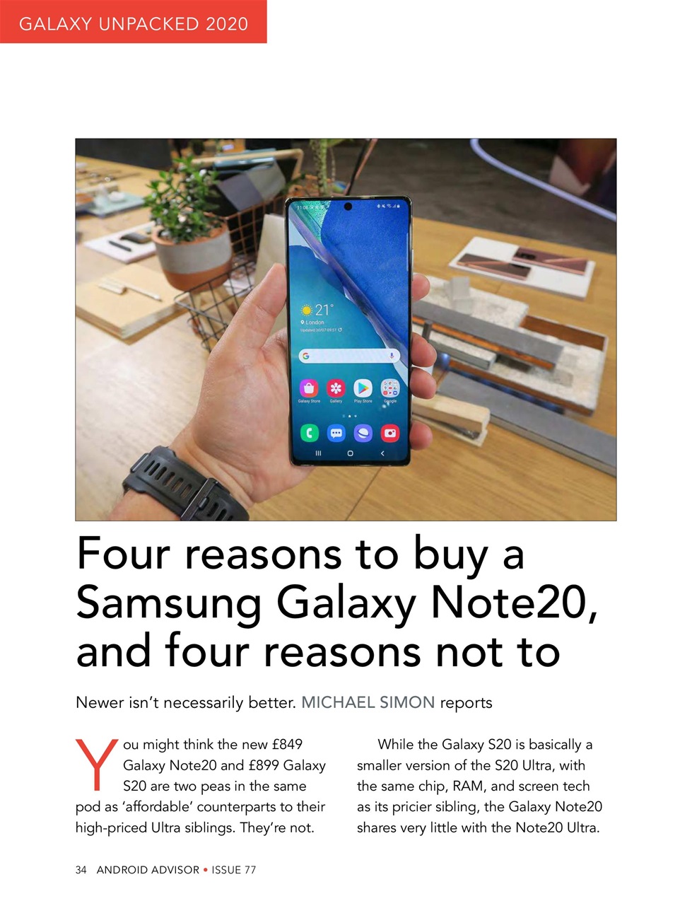 Android Advisor Preview Pages
