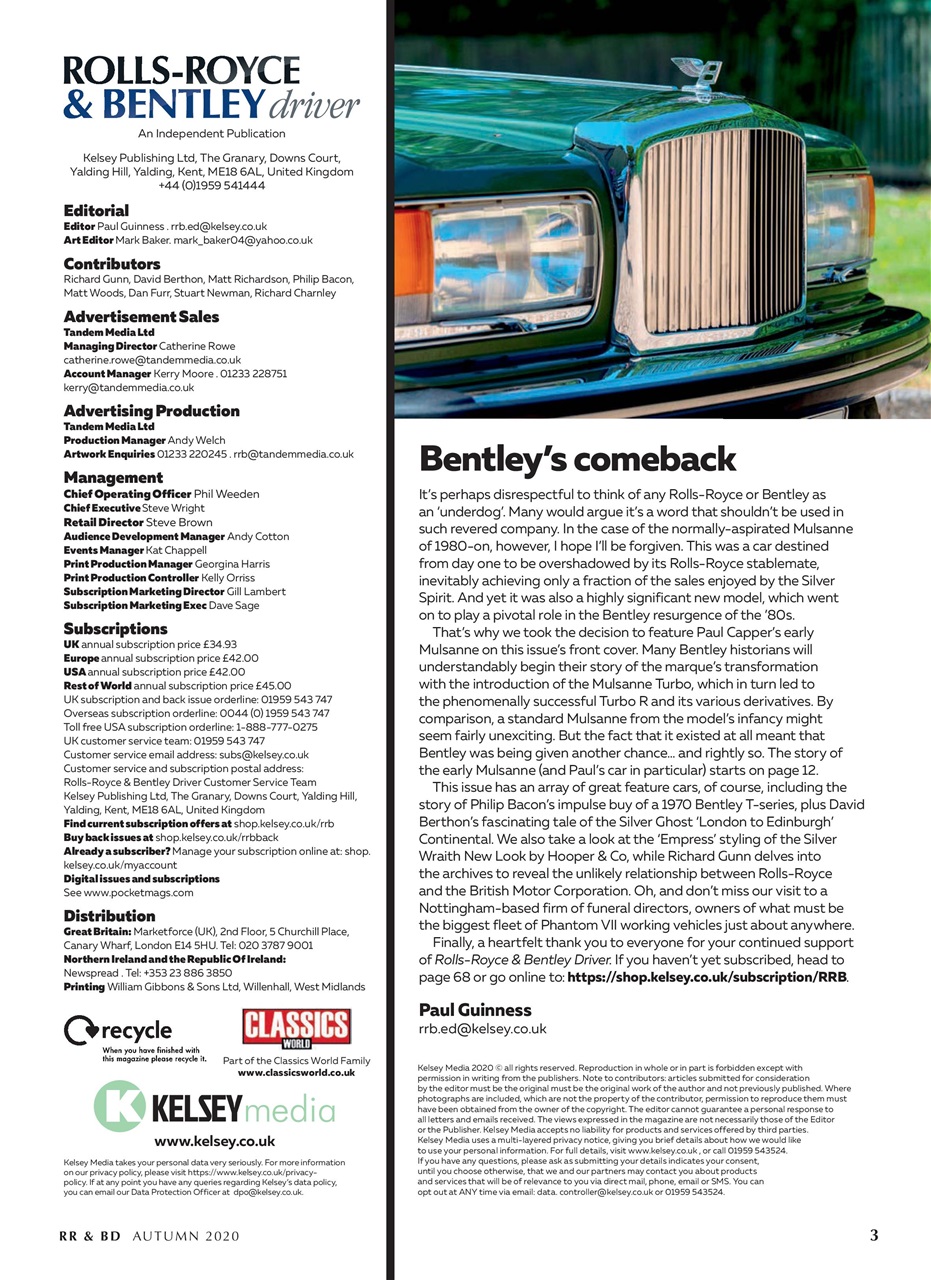 Rolls-Royce & Bentley Driver Preview Pages