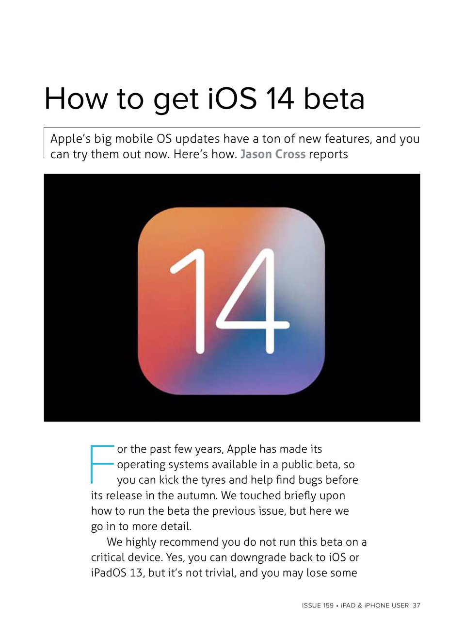 iPad and iPhone User Preview Pages
