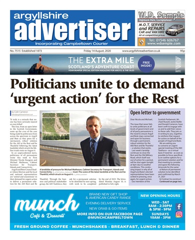 Argyllshire Advertiser issue 14 August 2020