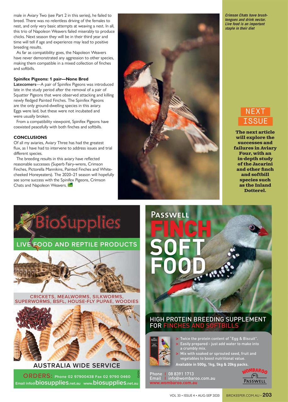 Australian Birdkeeper Magazine Preview Pages