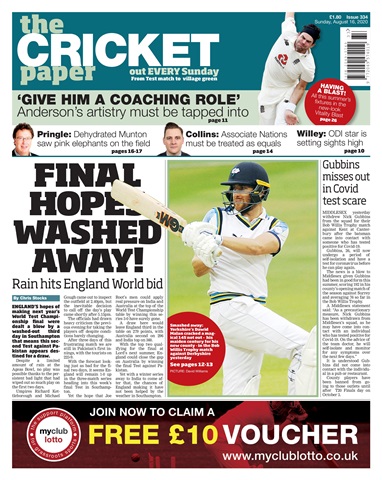 The Cricket Paper issue 16th August 2020