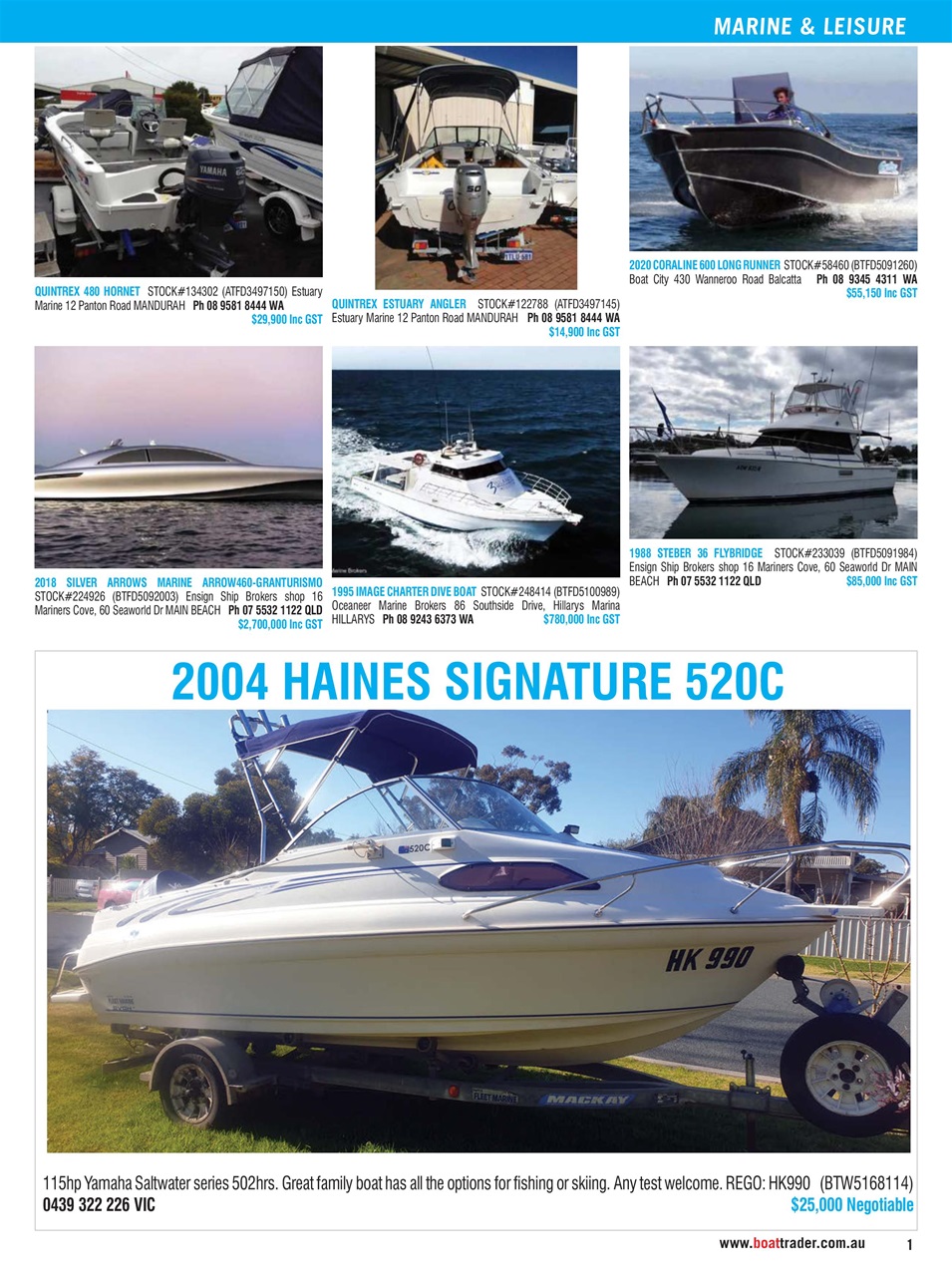 Boat Trader Australia Preview Pages