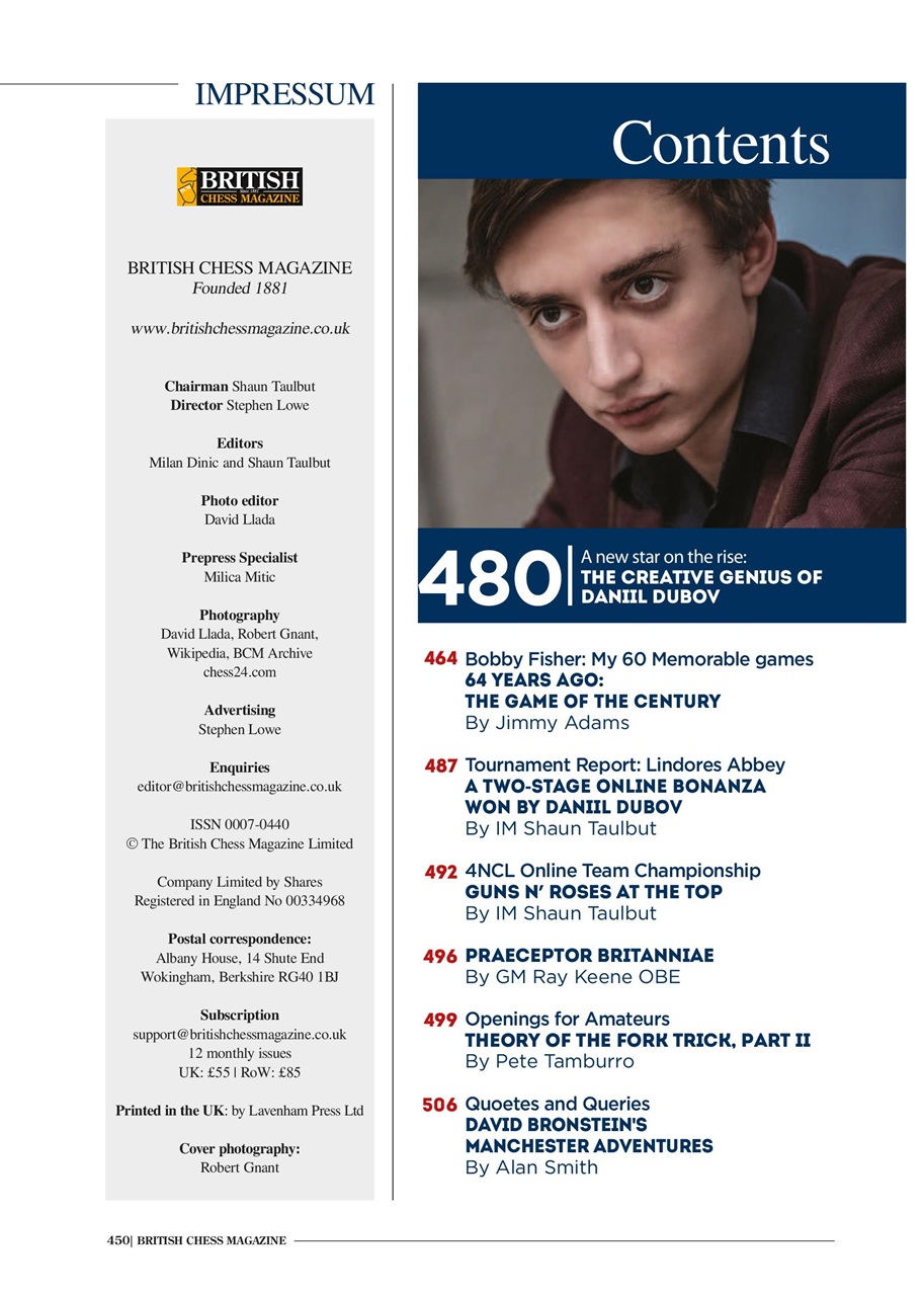 British Chess Magazine Preview Pages