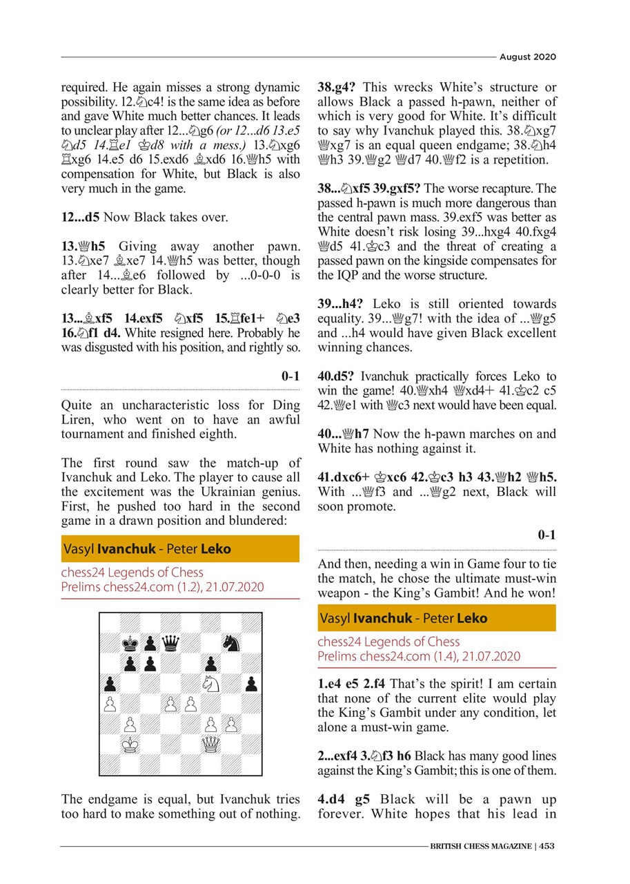 British Chess Magazine Preview Pages