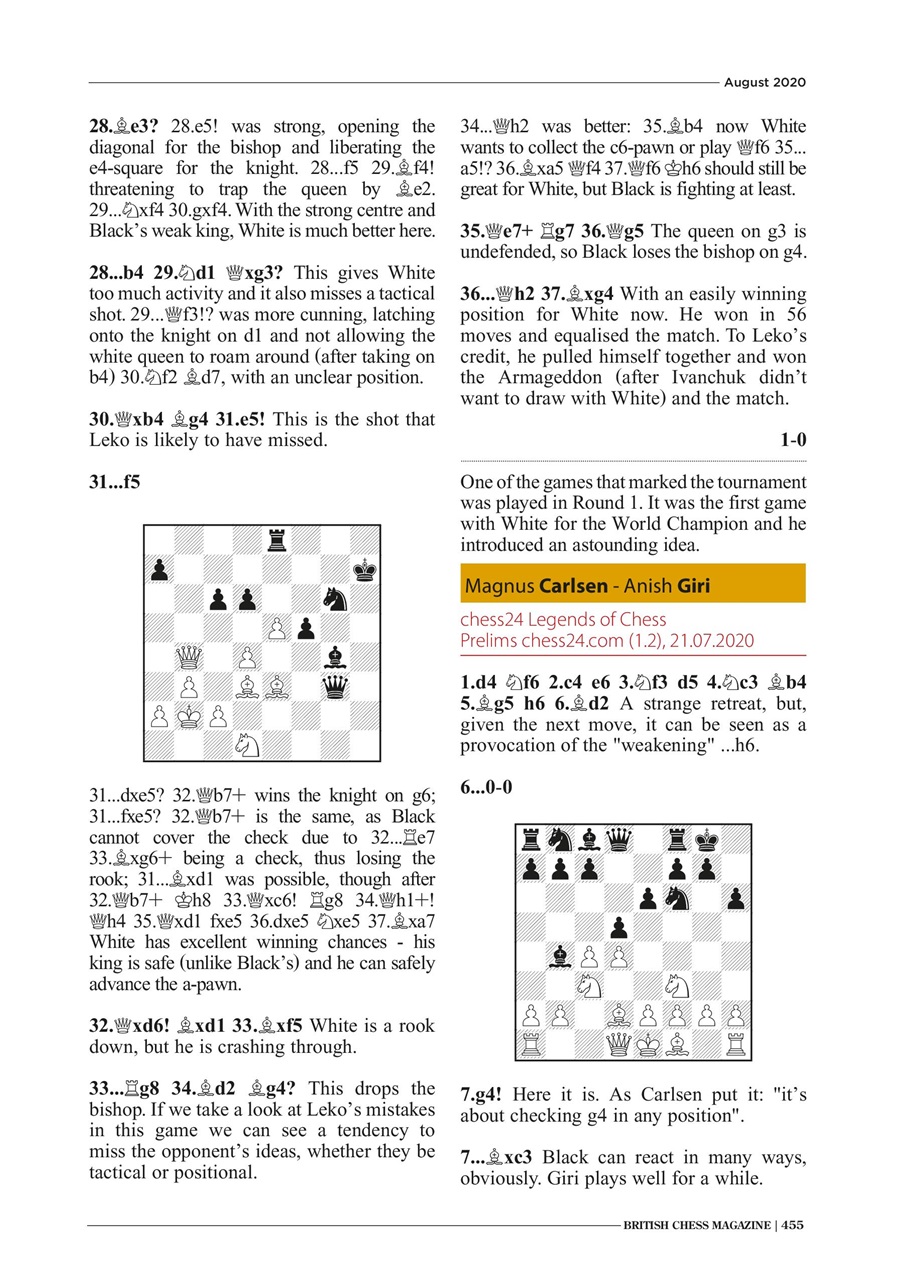 British Chess Magazine Preview Pages