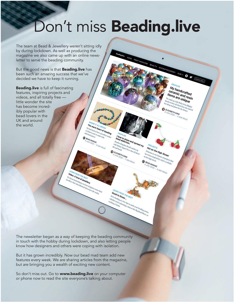 Bead & Jewellery Magazine Preview Pages