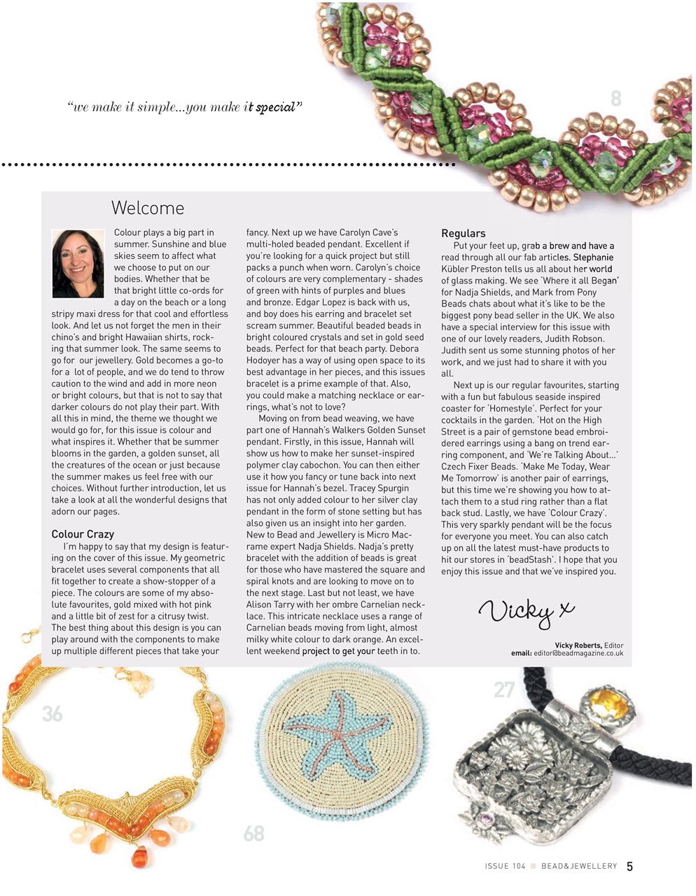Bead & Jewellery Magazine Preview Pages