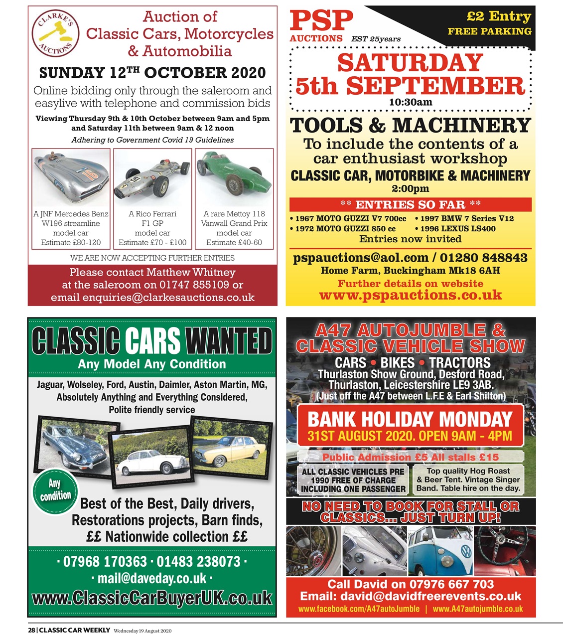 Classic Car Weekly Preview Pages