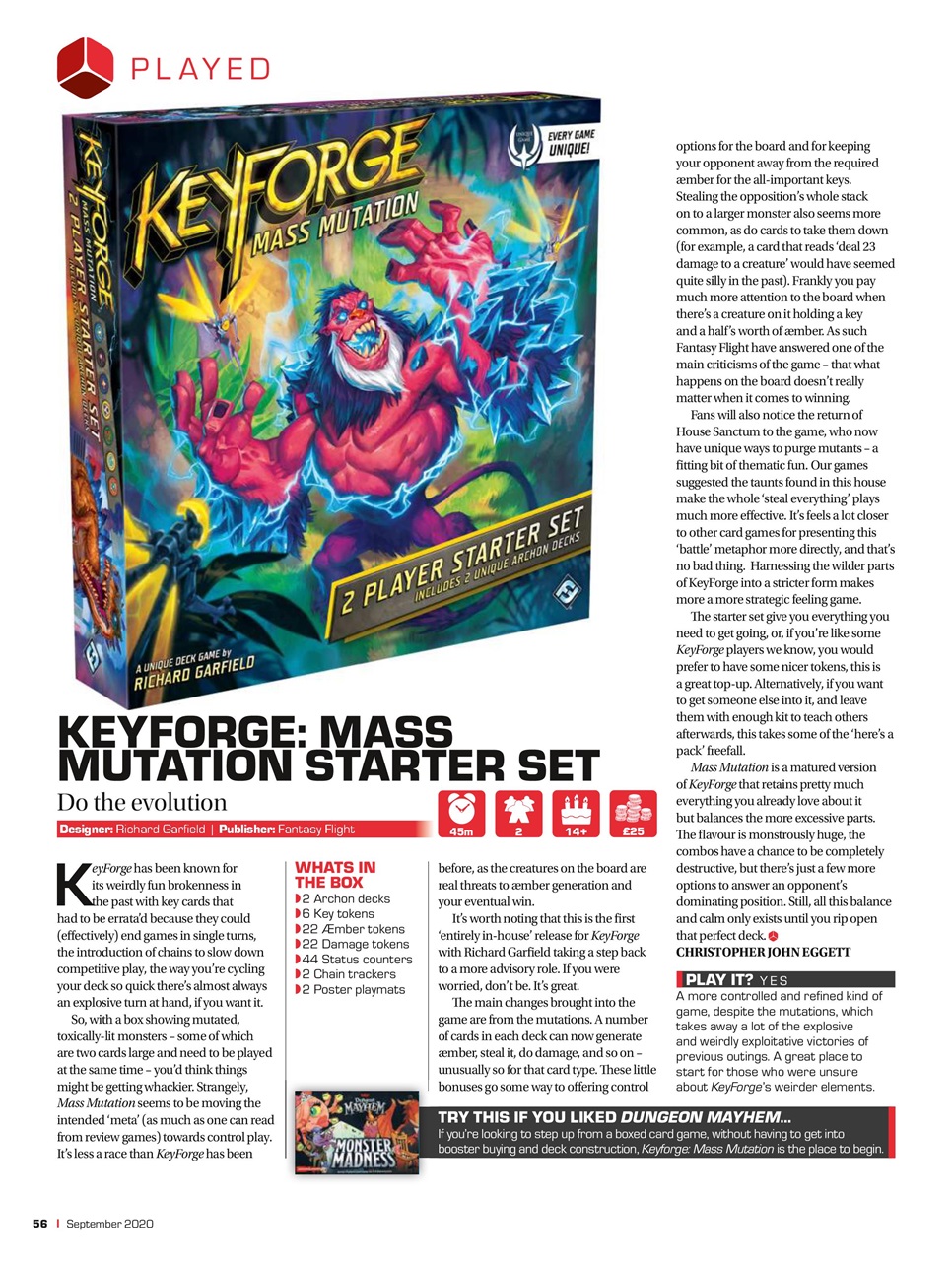 Tabletop Gaming Preview Pages