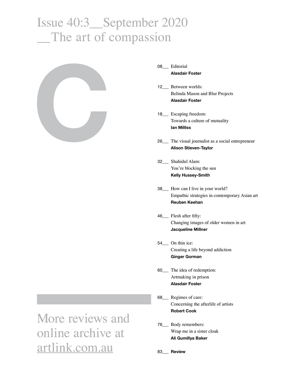 Artlink Magazine Preview Pages