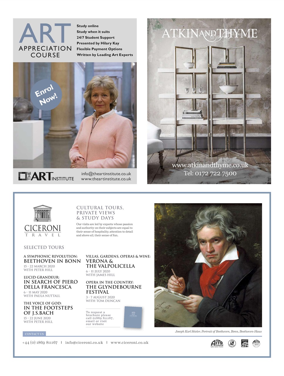 Homes & Antiques Magazine Preview Pages