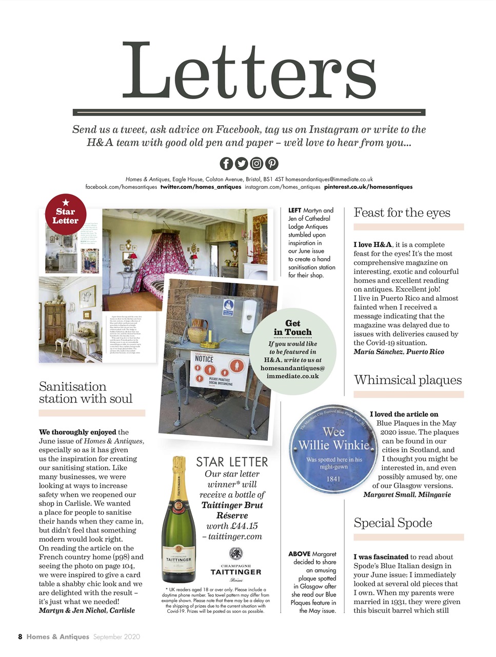 Homes & Antiques Magazine Preview Pages