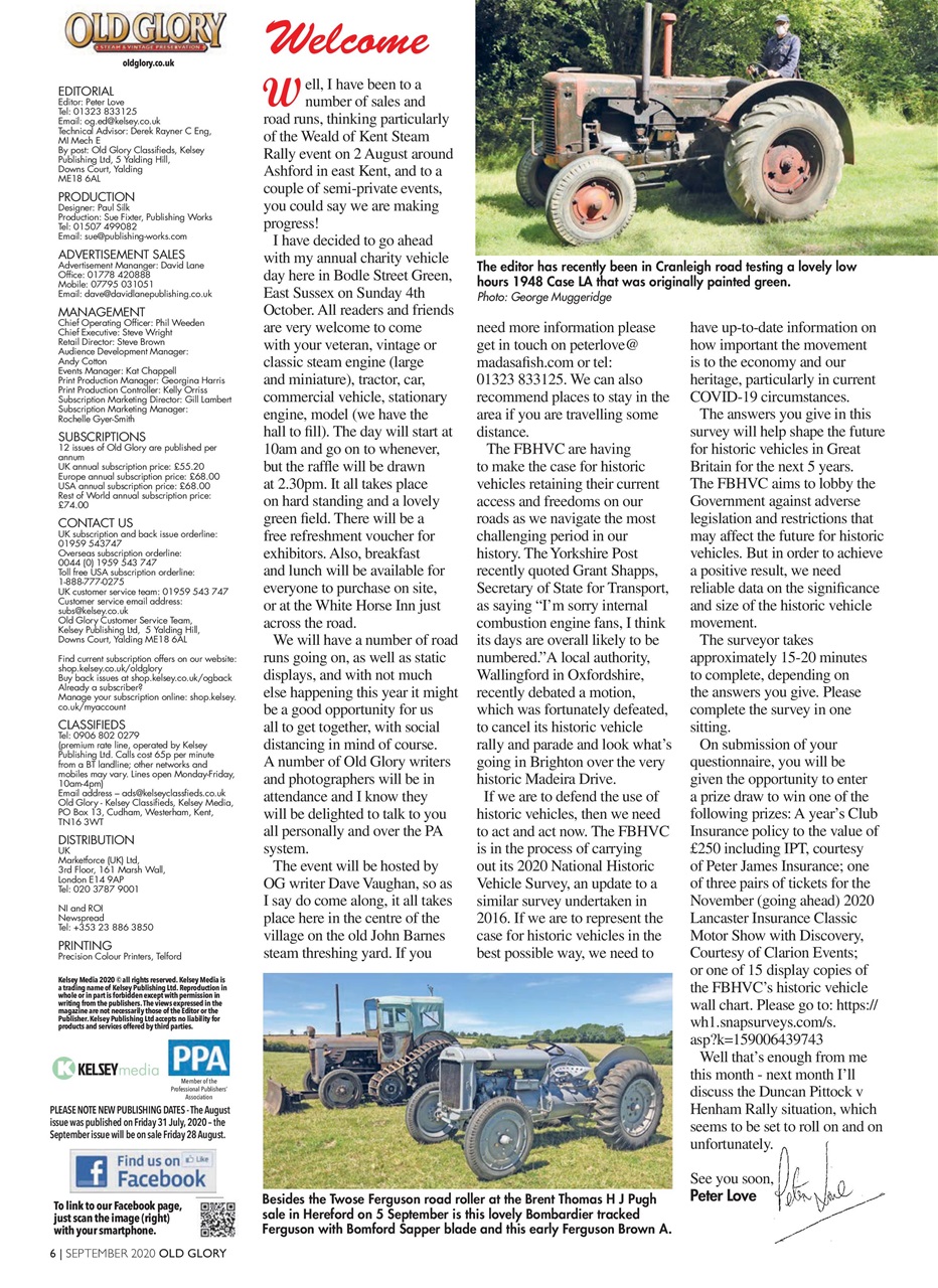 Old Glory Magazine Preview Pages