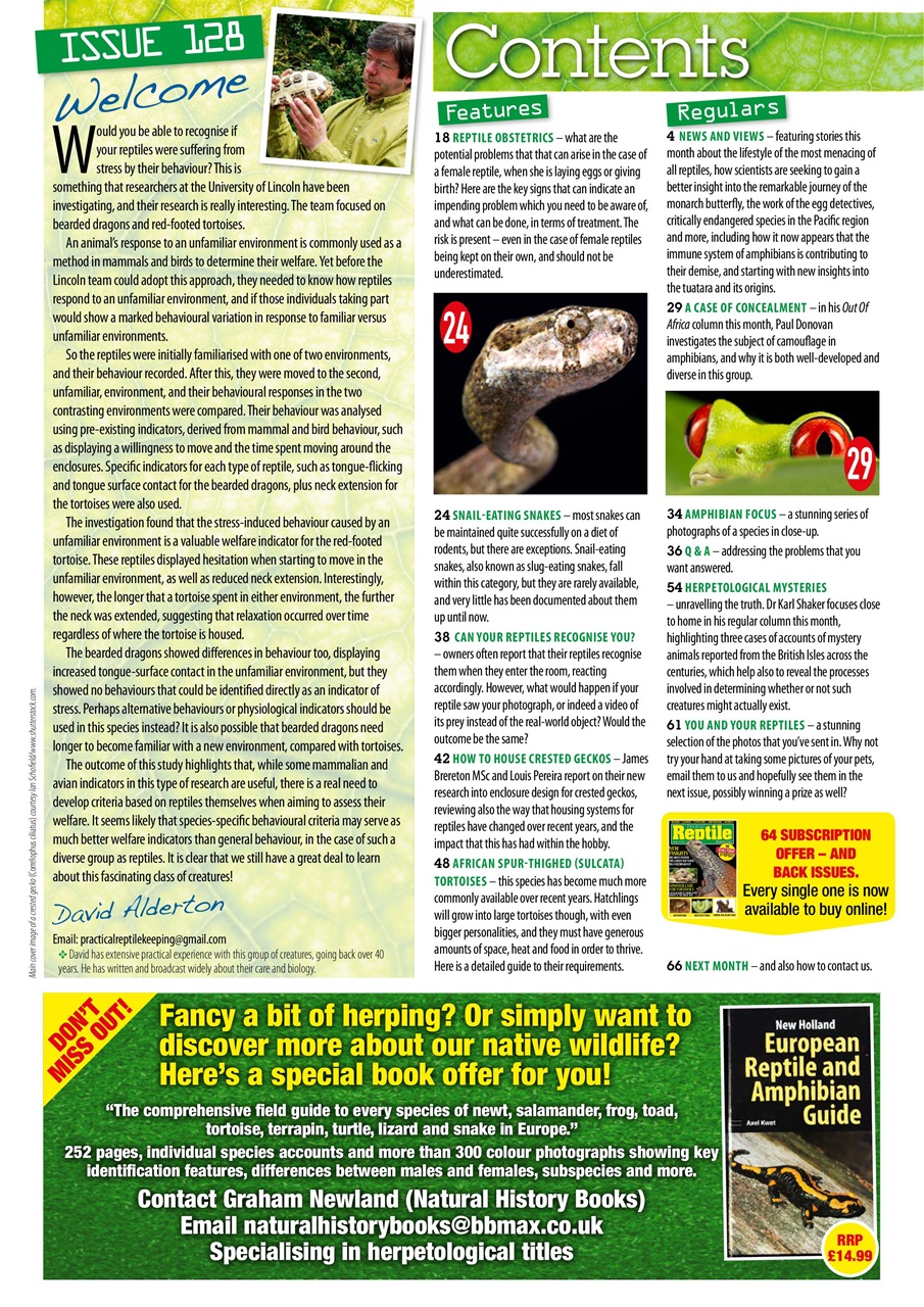 Practical Reptile Keeping Preview Pages