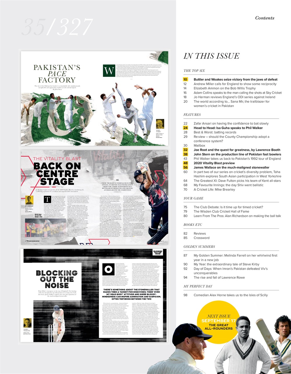 Wisden Cricket Monthly Preview Pages