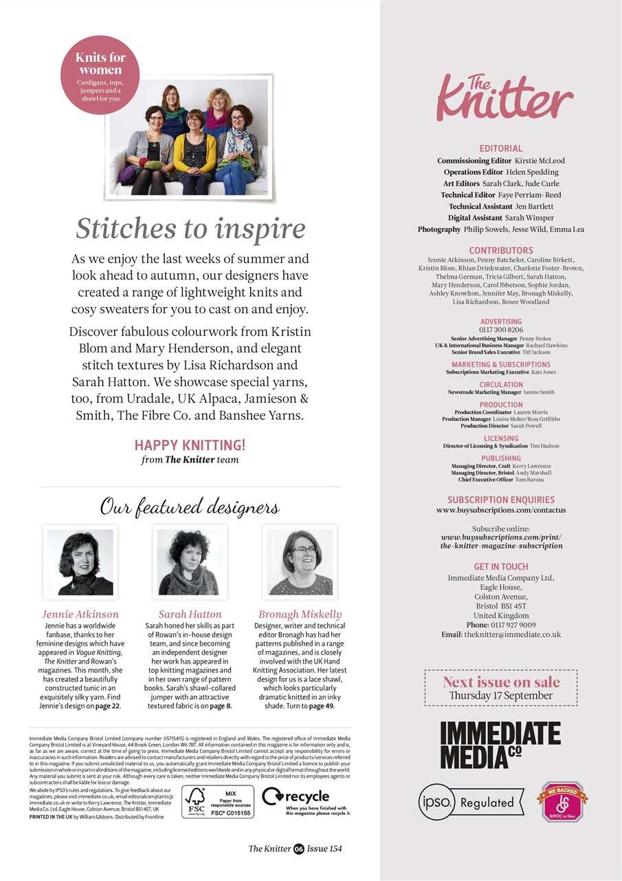 The Knitter Preview Pages