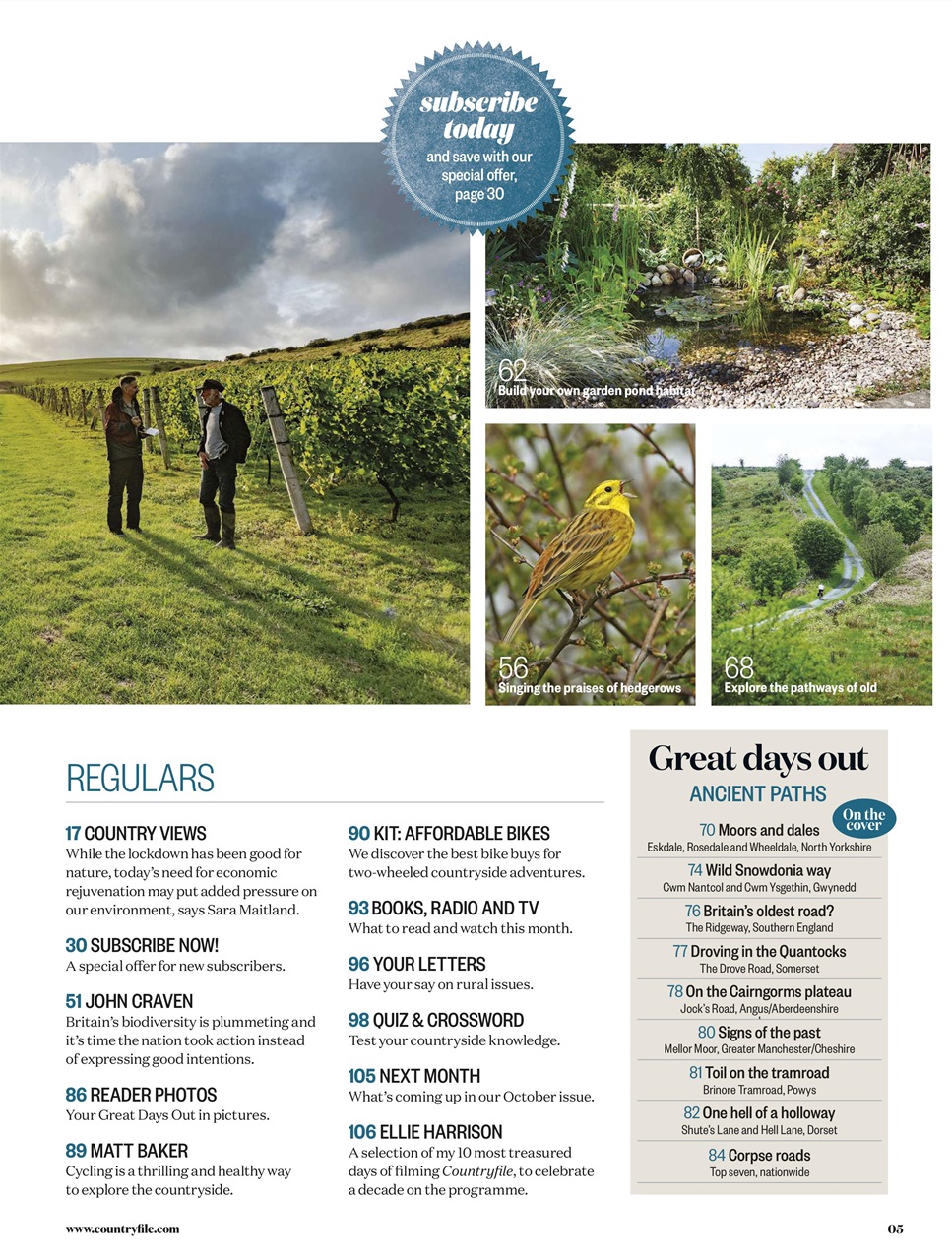 BBC Countryfile Magazine Preview Pages