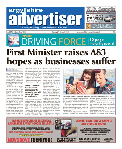 Argyllshire Advertiser issue 21st August 2020