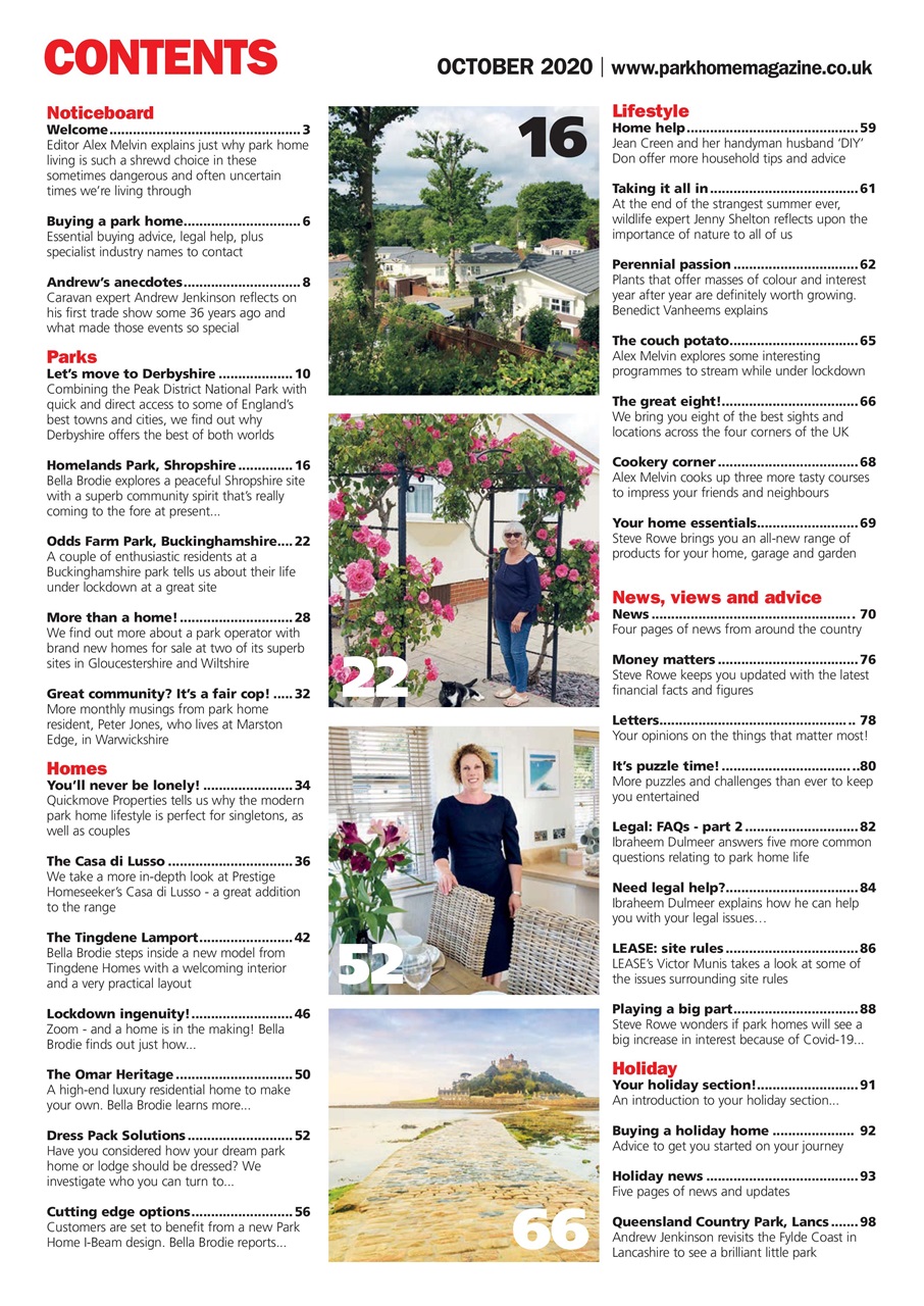 Park Home & Holiday Living Preview Pages