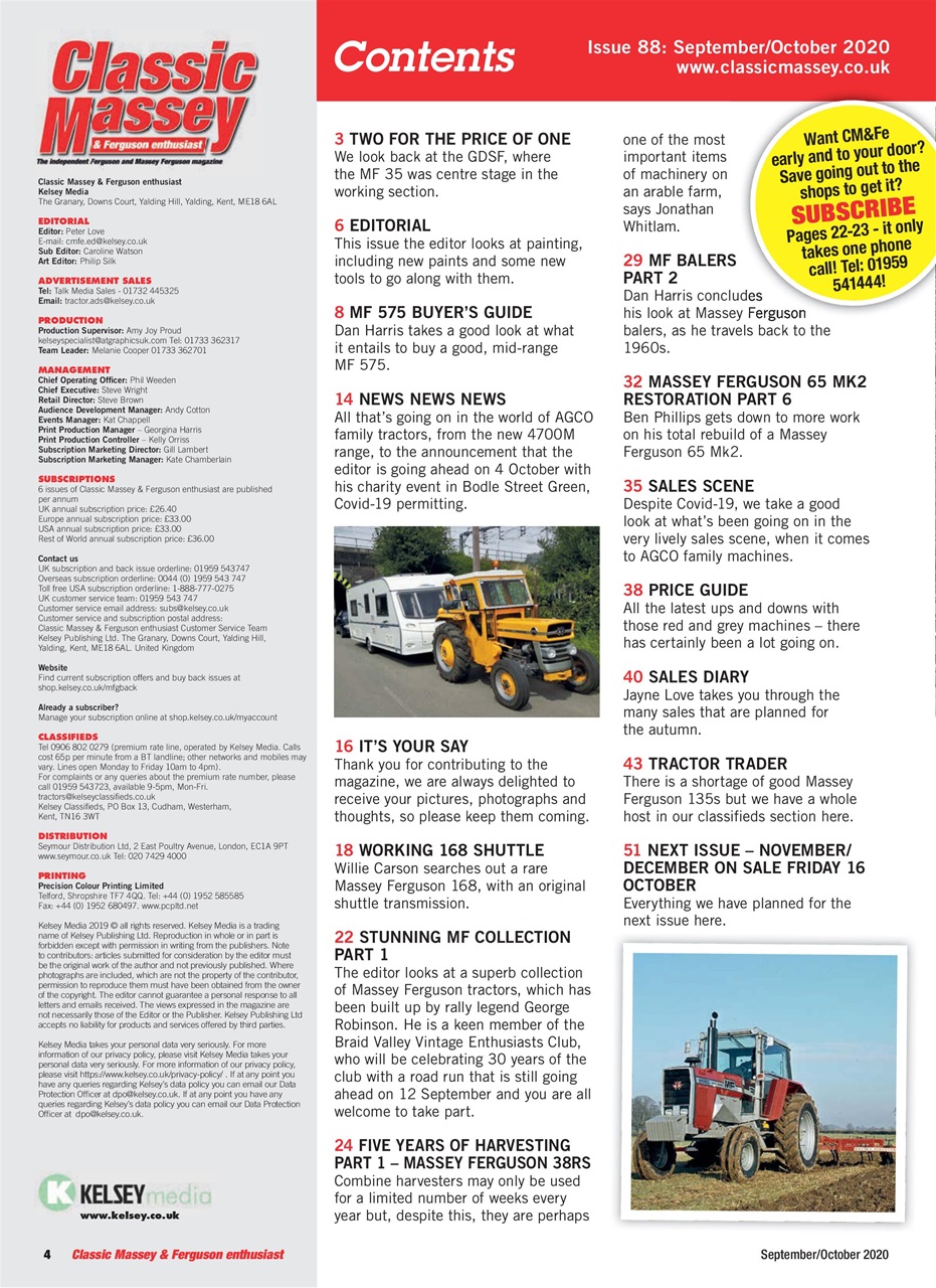 Classic Massey Preview Pages