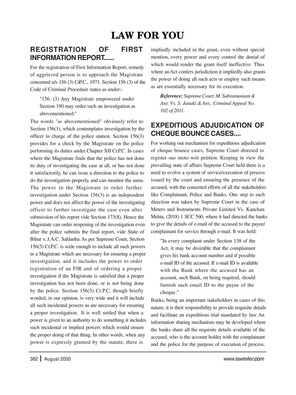 Lawteller – A Legal Awareness Magazine Preview Pages