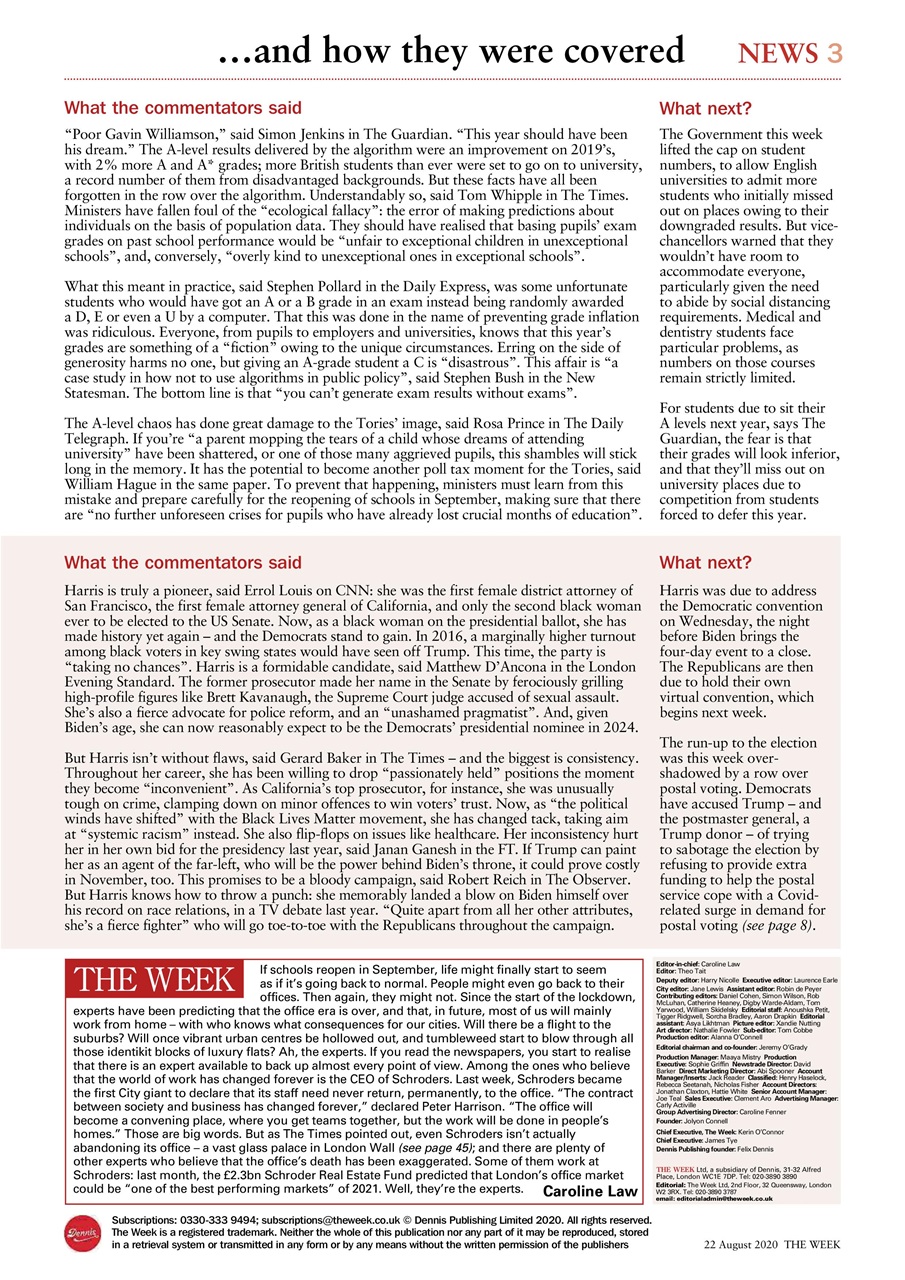 The Week Preview Pages