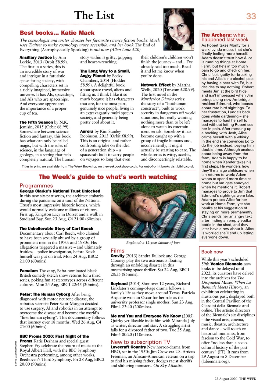 The Week Preview Pages