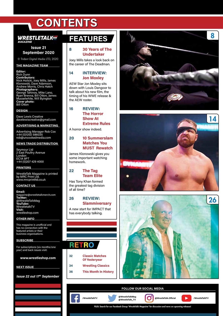 Wrestletalk Magazine Preview Pages