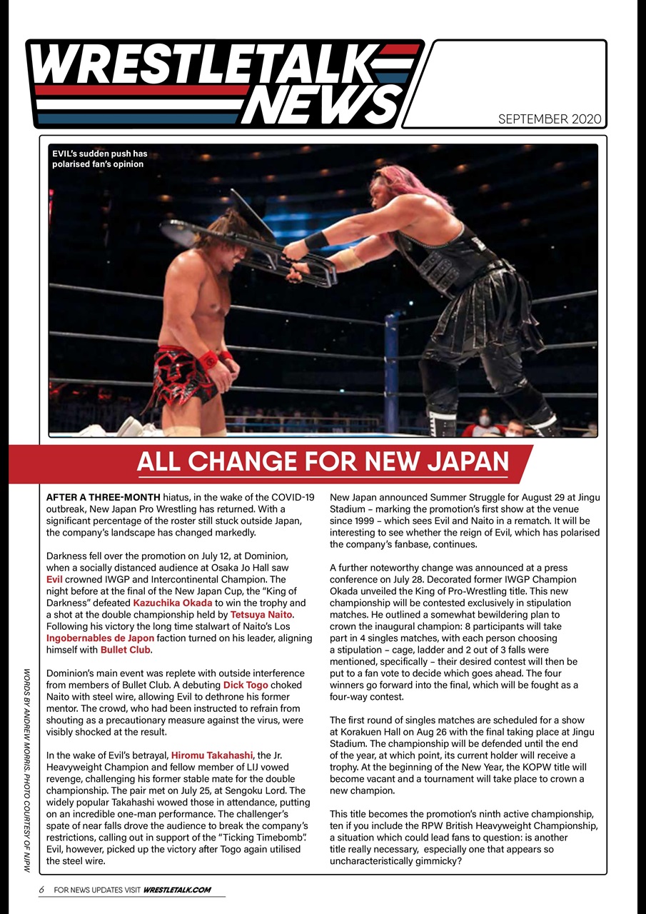 Wrestletalk Magazine Preview Pages