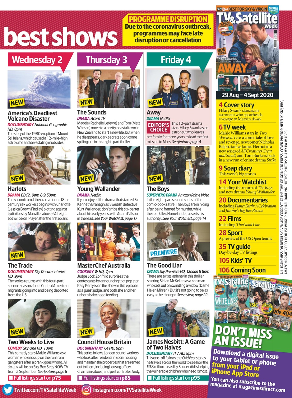 TV & Satellite Week Preview Pages