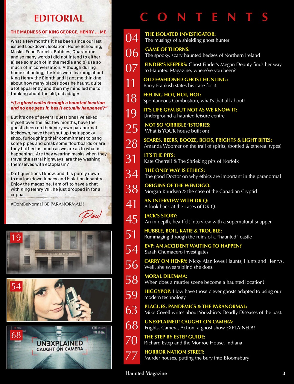 Haunted Magazine Preview Pages