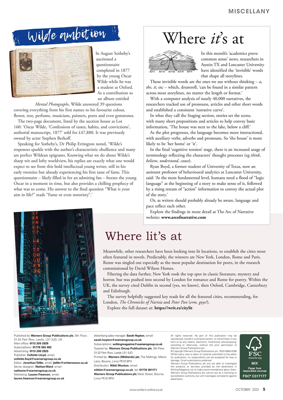 Writing Magazine Preview Pages