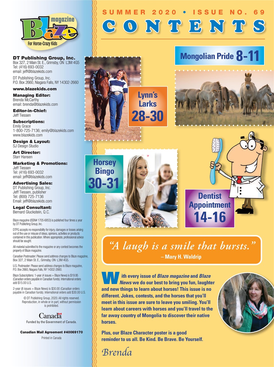 Blaze Magazine For Horse Crazy Kids Preview Pages