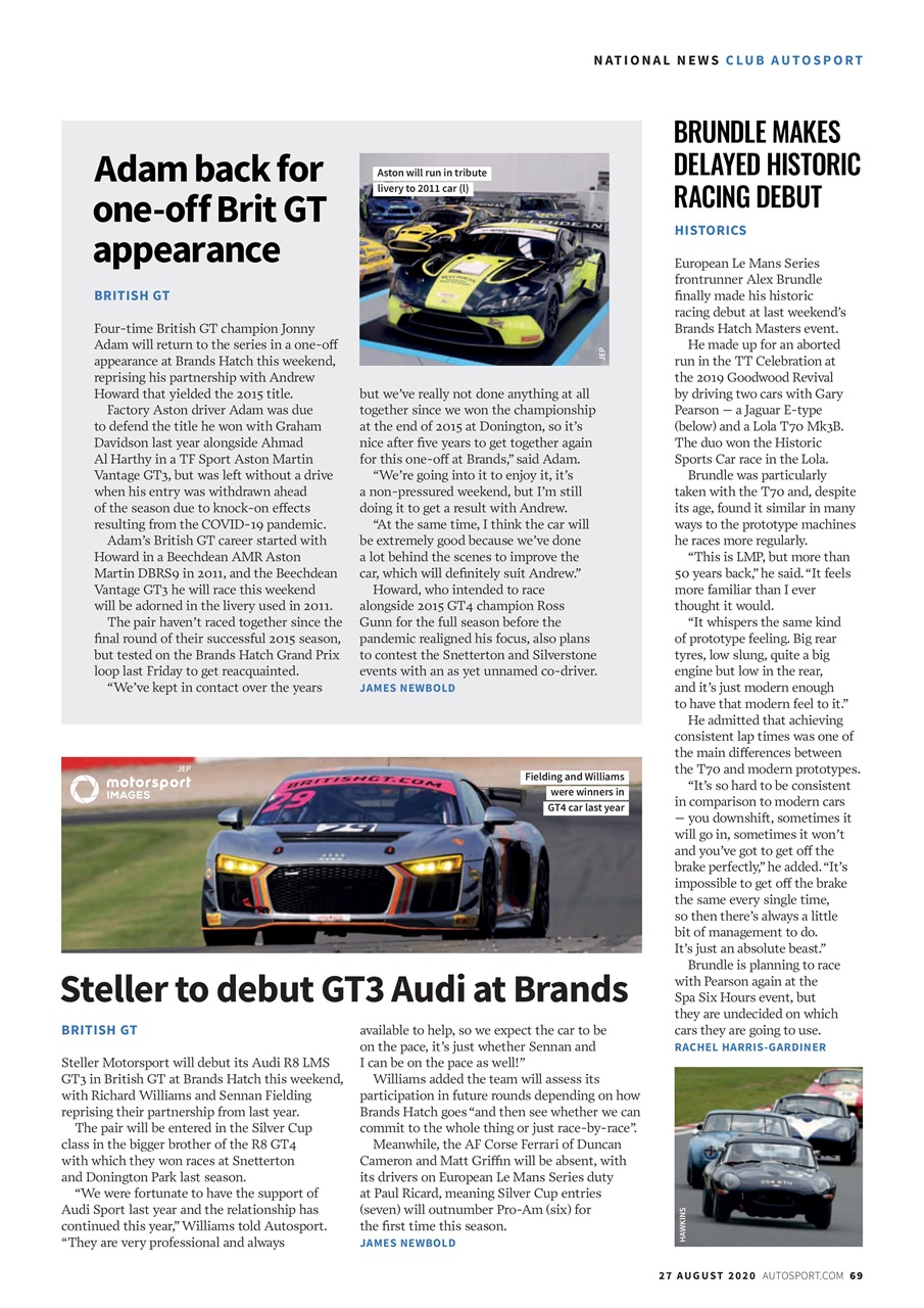 Autosport Preview Pages