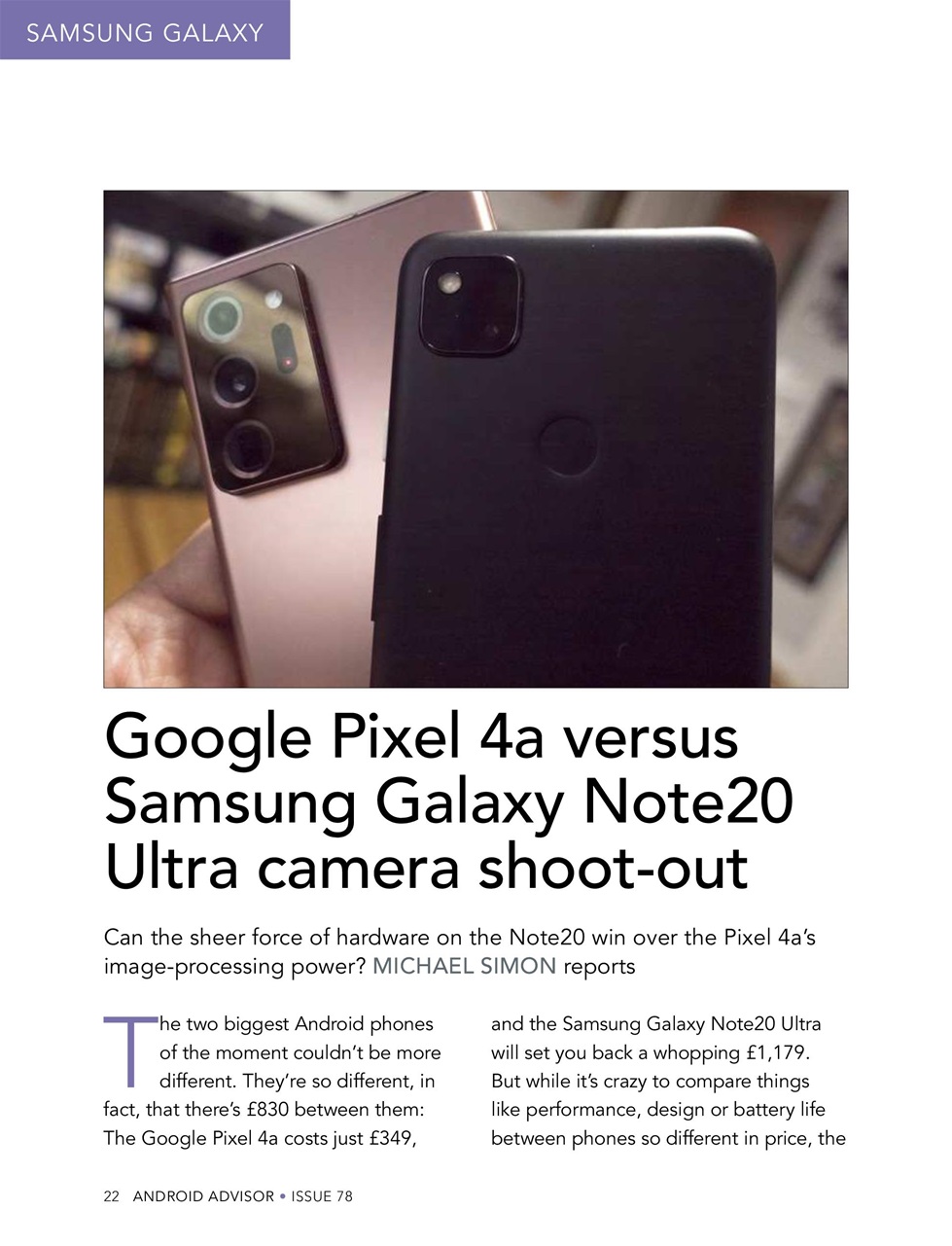 Android Advisor Preview Pages