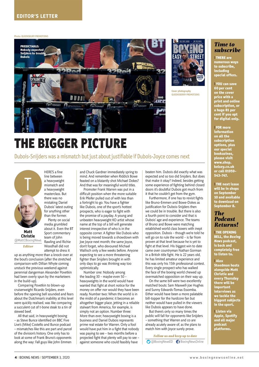 Boxing News Preview Pages