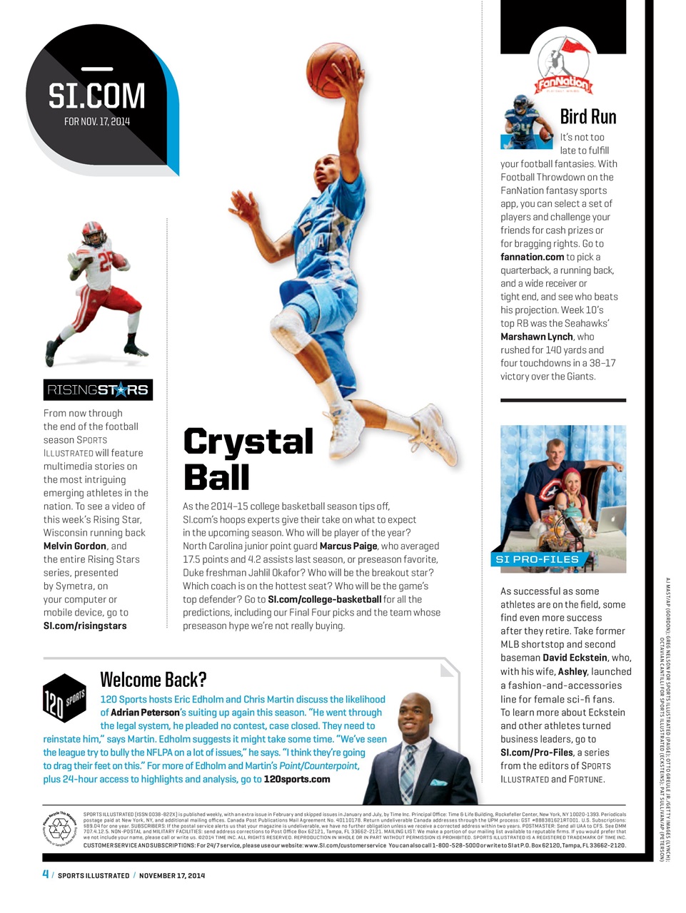 Sports Illustrated Preview Pages